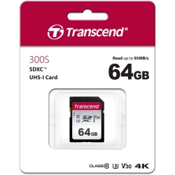 TRANSCEND 64GB Uhs-I U3 Sd Memory Card - (Ts64Gsdc300S)