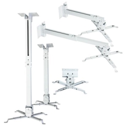 GLOBALTONE Projector Ceiling Mount Long Pole 25.6" Max 22 Lbs In White