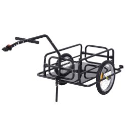 Aosom Folding Bike Cargo Trailer Cart with Seat Post Hitch- Black :  : Car & Motorbike