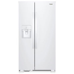 Whirlpool 33.1" 21.2 Cu.Ft. Side-By-Side Refrigerator (WRS321SDHW) -White - Open Box -Scratch & Dent