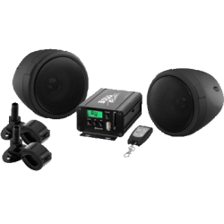 BOSS AUDIO Boss Motorcycle-Utv Speaker And Amplifier System USB-Sd-Fm 3" Waterproof Speakers In Black