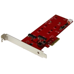 STARTECH 2X M.2 SATA SSD Controller Card - PCie M.2 SATA Iii Ngff Card