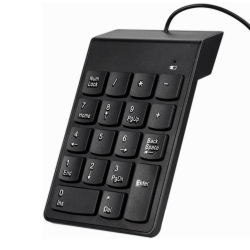 AXGEAR USB Numeric Keypad Number Keyboard Pad Wired Plam Size 18 Keys In Black