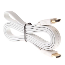 TECHCRAFT Flat HDMI Cable V1.4 Support 3D And Ethernet 1080P 5 Feets In White