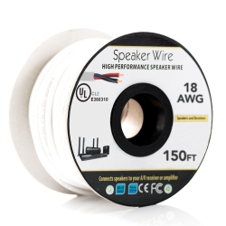SPEAKERWIRE Speaker Wire Ofc 100 Ft.18Awg 2 Conductor - Cl2 Fire Rated - In White