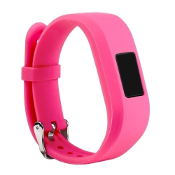 STRAPSCO Silicone Rubber Replacement Watch Band Strap for Garmin Vivofit Jr - In Pink