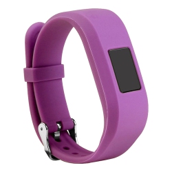 STRAPSCO Silicone Rubber Replacement Watch Band Strap for Garmin Vivofit Jr - In Purple