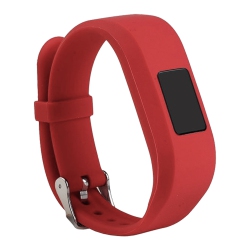 STRAPSCO Silicone Rubber Replacement Watch Band Strap for Garmin Vivofit Jr - In Red