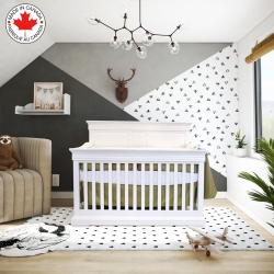BEBELELO - 5 Pieces Bedding for Baby - Beige And With A Sheep Pattern In Green