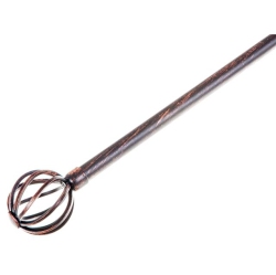 KOZY NICHE - 16/19MM Metal Drape Pole Set (Globe - Bk Copper) (48-84)