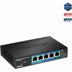 TRENDNET Tpe-P521Es 5-Port Gigabit Poe+ Powered Edgesmart Switch With Poe Pass Through (15W) (Tpep521Es)