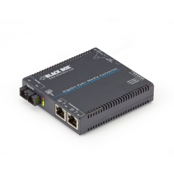 BLACK BOX Box Lgc5200 Series Gigabit Poe+ Single-Mode 1310-Nm 15Km Sc Ethernet Media Converter - (Lgc5212A)