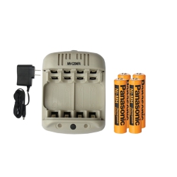 POWEREX Mh-C204Fa Aa / Aaa Smart Charger & 4 X Aaa Panasonic 750 Mah Nimh Batteries (Low Discharge)