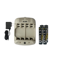 POWEREX Mh-C204Fa Aa / Aaa Smart Charger & 4 X Aaa Accupower Acculoop-X Nimh Batteries (1100 Mah)