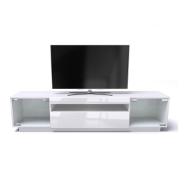 LOFT Media Storage Unit for TV/’s up to 75 inches 200cm Gloss White Samso TV Stand