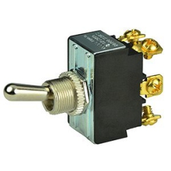 BEP Dpdt Chrome Plated Toggle Switch - On-Off-On