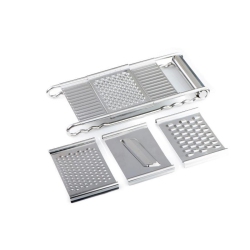 HUTCH KITCHEN Stainless Steel Grater | 18/10 Stainless Steel | Interchanging Attachments | Dishwasher Friendly