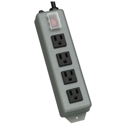 TRIPPLITE Waber-By-Tripp Lite 4-Outlet Industrial Power Strip, 6-Ft. Cord, Locking Switch