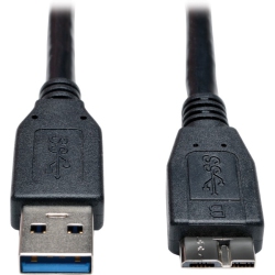 TRIPPLITE 3Ft USB 3.0 Superspeed Device Cable USB-A Male to USB Micro-B Male In Black