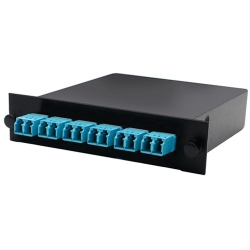ADDON Cassette for 3-Bay Patch Panel, 1 Mpo In, 12 Lc Duplex Out, Multi-Mode Duplex Om3