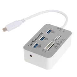 GLOBALTONE Hub USB-C 3.0, Card Reader Sd/mini Sd/micro Sd