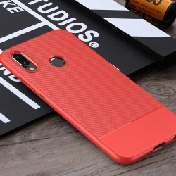 PANDACO Carbon Fiber Case for Huawei P20 Lite In Red
