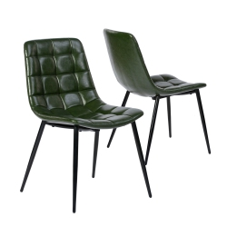 FURNITURER Tufted Set Of 2 Dining Chairs