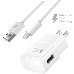 CABLESHARK for Samsung Compatible Galaxy J3 (2016) Adaptive Fast Charger Micro USB 2.0 Cable Kit