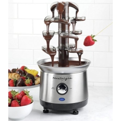 NOSTALGIA Cff1000 2 Lb Stainless Steel Cascading Fondue Fountain