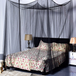 COSTWAY 4 Corner Post Bed Canopy Mosquito Net Full Queen King Size Netting Bedding In Black