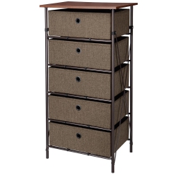 SORTWISE 5 Tier Drawer Dresser Bedroom Nightstands, End And Side Table Organizer Shelf Storage Drawer Organizer Unit for Closet Bedroom Living