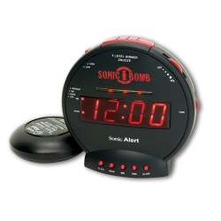 SONIC ALERT Sbb500Ss Sonic Bomb Loud Dual Alarm Clock With Bed Shaker