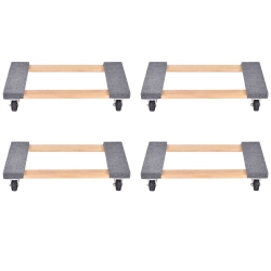 COSTWAY 4PCs 30" X 18" Dolly Moving Carrier Mover Handle Casters 1000Lb