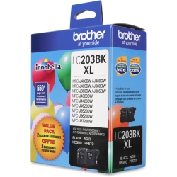 BROTHER High Yield Ink Cart Blk 2Pk