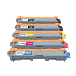 GOTONERS Tn-227 (Tn227) Bbcmy 5 Pack Compatible Color Tn223 Toner Set for Brother Hl-L3210Cw/l3270/l3290C/mfc-L3710/l3750/l3770 With Chip