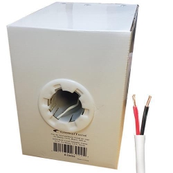 GLOBALTONE In-Wall Speaker Cable 500Ft 18 Awg Ft6 In Pull-Thru Box In White
