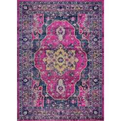LA DOLE RUGS Beverly Lilac Indoor/outdoor Persian Area Rug 2'7" X 4'11" In Blue