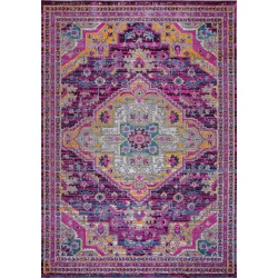 LA DOLE RUGS Elson Lilac Traditional Indoor/outdoor Area Rug 6'5" X 9'5" In Beige