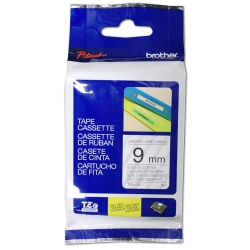 BROTHER Tze121 Genuine P-Touch Tape (9MM On Clear) In Black