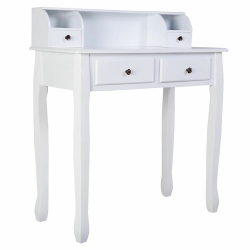 COSTWAY Writing Desk Mission Home Office Computer Desk 4 Drawer In White