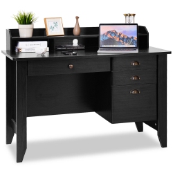 COSTWAY Computer Computer Desk PC Laptop Writing Table Workstation Student Study Furniture In Black
