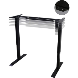 BOOST INDUSTRIES Floor Standing Fs-Dr48Mii Shallow Motorized/electric Height Adjustable Desk Frame (Black, Frame Only)