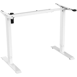 BOOST INDUSTRIES Floor Standing Fs-Dr48Mii Shallow Motorized/electric Height Adjustable Desk Frame (White, Frame Only)