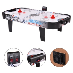 COSTWAY 42"air Powered Hockey Table Game Room Indoor Sport Electronic Scoring 2 Pushers