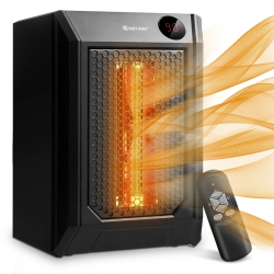 COSTWAY Portable Electric Space Heater 1500W 12H Timer Led Remote Control Room Office