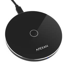 APEXAN Fast Wireless Charger | 10W for Iphone 13, 12, 11, Xs & Xr Certified Qi | Qi Fast 10W Wireless Charging Pad (No Adaptor)