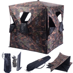 COSTWAY Ground Hunting Blind Portable Deer Pop Up Camo Hunter Weather Proof