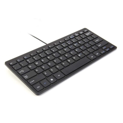 AXGEAR Ultra Thin Wired USB Mini PC Keyboard for PC Apple Mac Laptop Notebooks