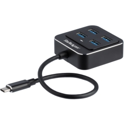 STARTECH 4-Port USB-C Hub - USB C to USB 3.1 Gen 2 Hub - 10GBps - Bus Powered - USB Type C Hub 4X USB-A Ports