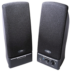 CYBER ACOUSTICS 4-Watt 2.0 Speaker - - (Ca-2014Rb) In Black